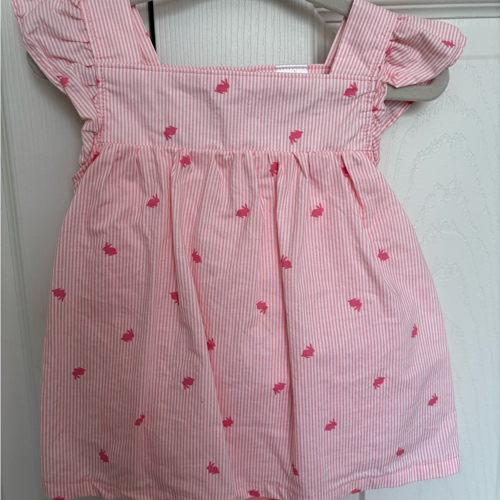 Carter's Pink Striped Baby Onesie, built in bodysuit